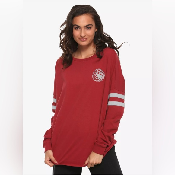 GAME OF THRONES TARGARYEN HYPE JERSEY! UNISEX FRONT & BACK DESIGN LONG SLEEVE - Picture 2 of 5